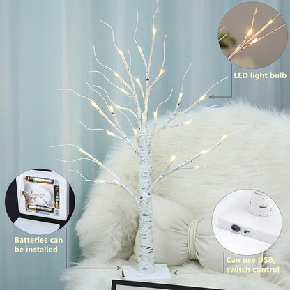 Lighted Birch Tree Set - 2 Pack