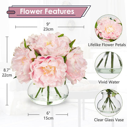 Peonies Artificial Silk Flowers