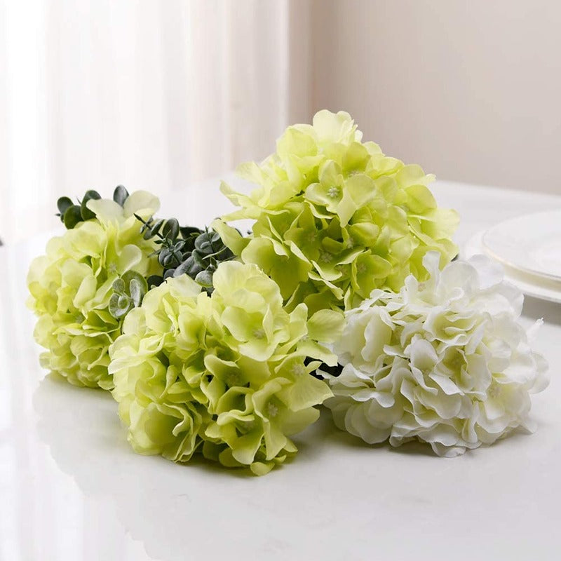 Green Hydrangea Flowers w/ Stems