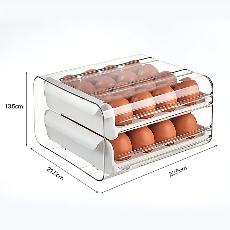 2-Tier Egg Storage Organizer Tray