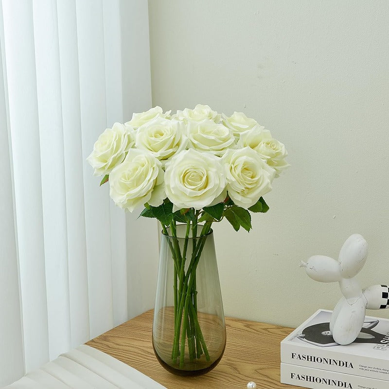 Artificial Faux Roses with Stems