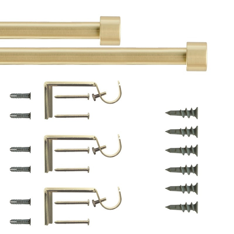 Gold End Cap Curtain Rods