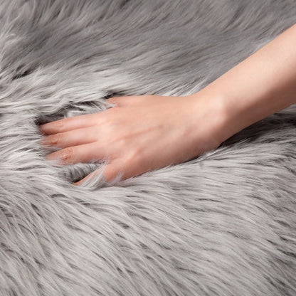 Fluffy Sheepskin Fur Area Rug