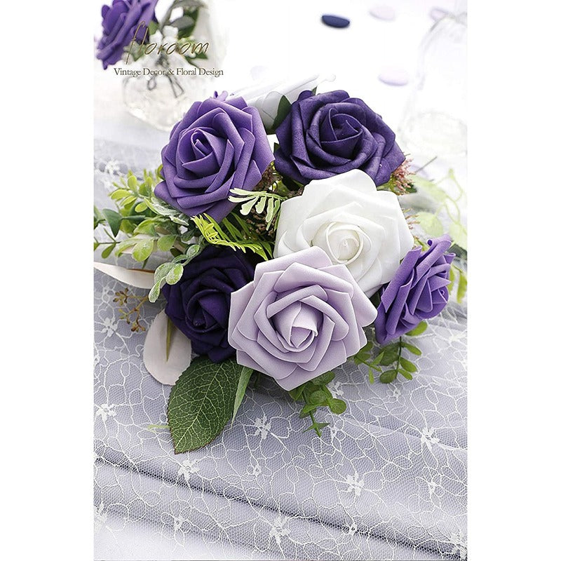 Real Looking Purple Foam Roses