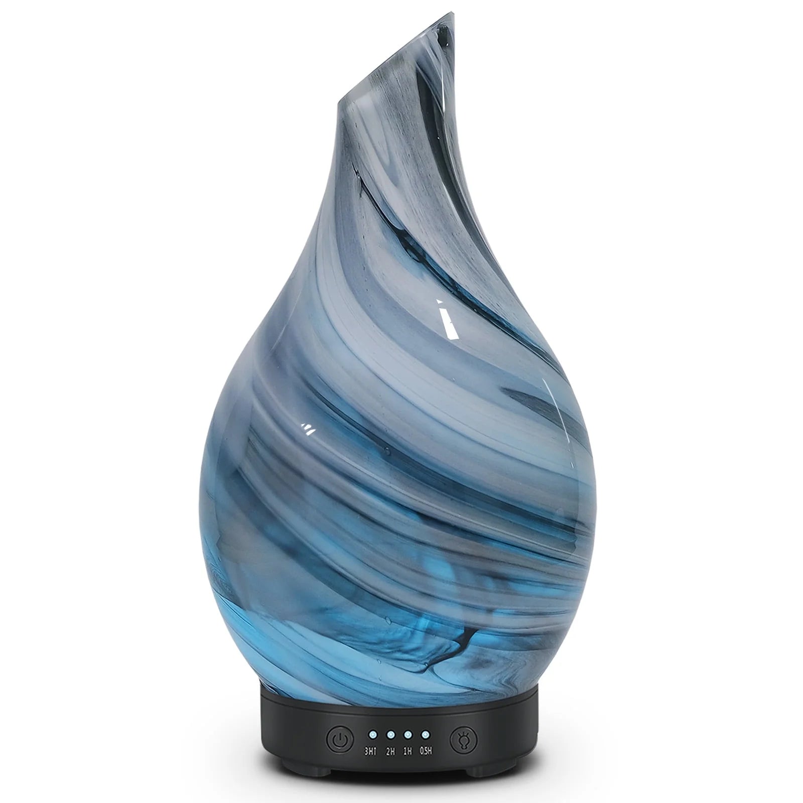 Essential Oil Diffuser 120Ml Ultrasonic Aromatherapy Diffuser with Handmade Glass BPA Free Waterless Auto-Off, 4 Timer Setting 7 Colors Changed LED for Home Yoga Office