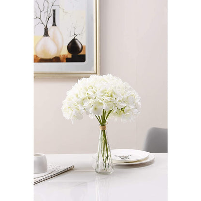 White Hydrangea Flowers w/ Stems