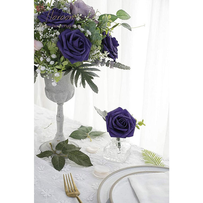 Real Looking Purple Foam Roses