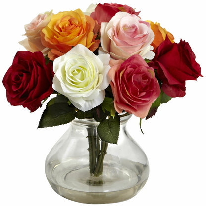 Multicolor Artificial Faux Roses