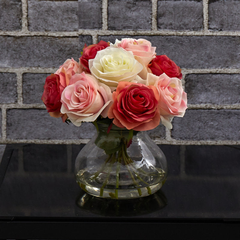 Multicolor Artificial Faux Roses