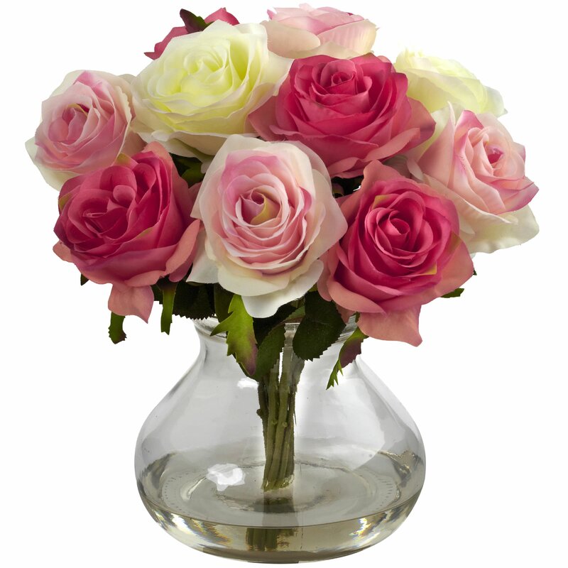 Assorted Pink Artificial Roses