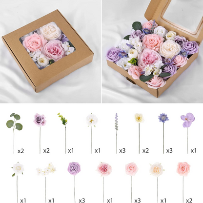 Artificial Flowers Bouquet Box