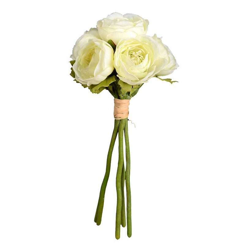 Artificial 9" Mini Ranunculus Spray - Set Of 3