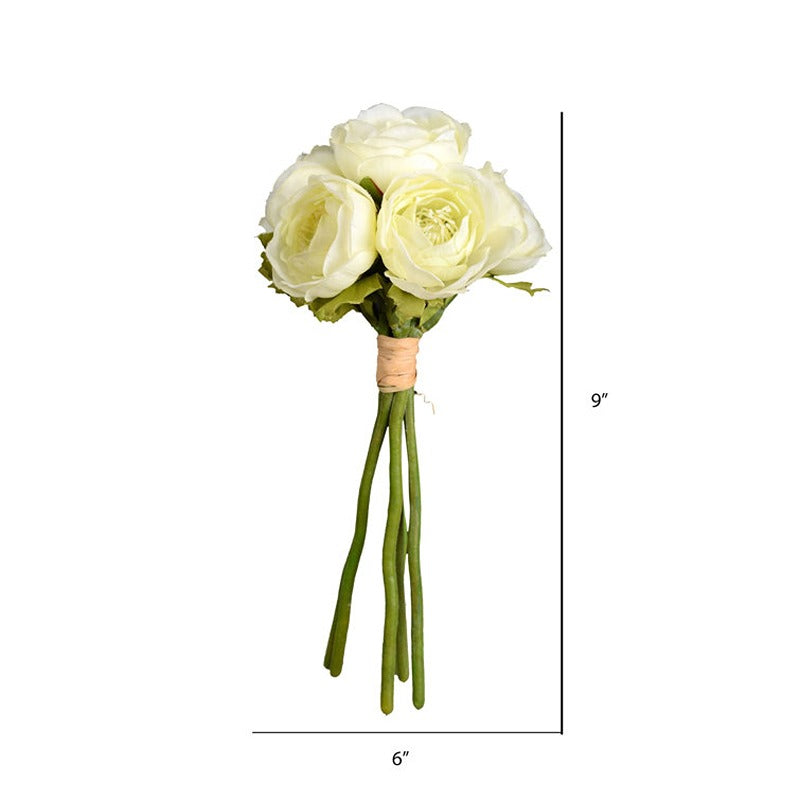 Artificial 9" Mini Ranunculus Spray - Set Of 3