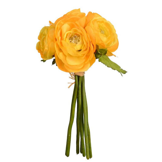 Artificial Yellow Ranunculus Spray - Set Of 3