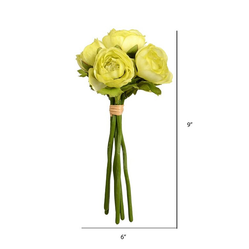 Artificial Green Ranunculus Spray