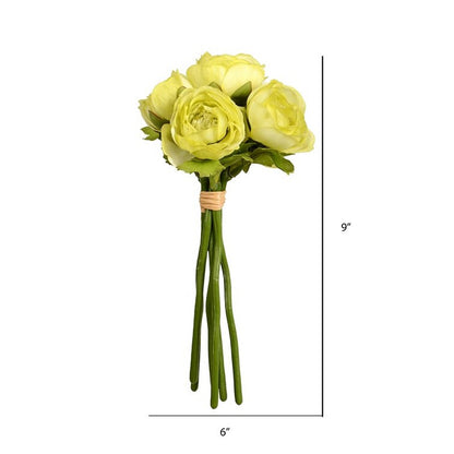 Artificial Green Ranunculus Spray