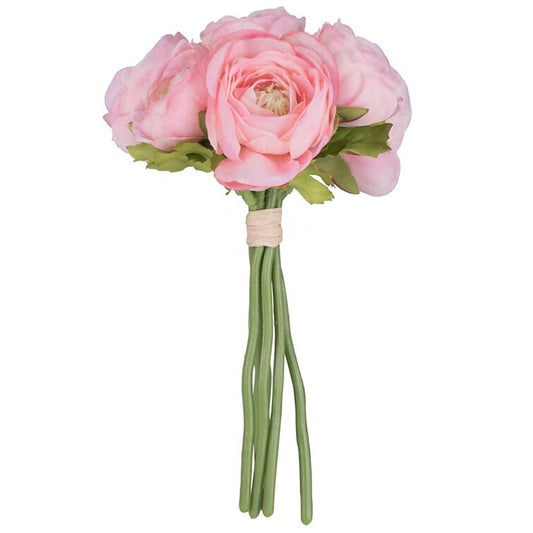 Artificial Pink Ranunculus Spray - Set Of 3