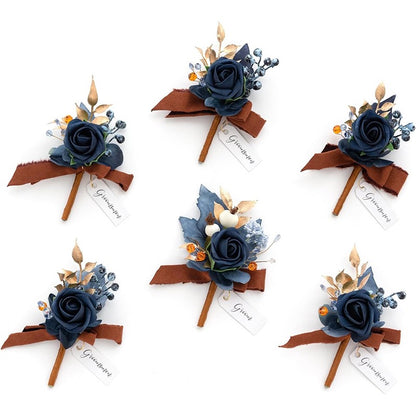 Terracotta Boutonniere Set