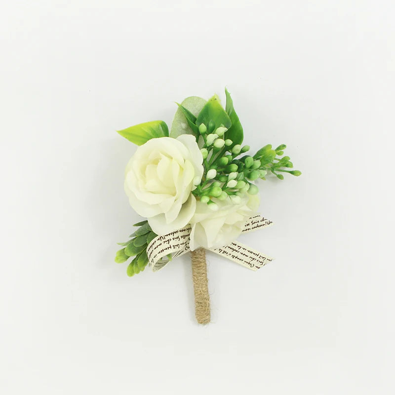 Men's Wedding Rose Corsage Brooch