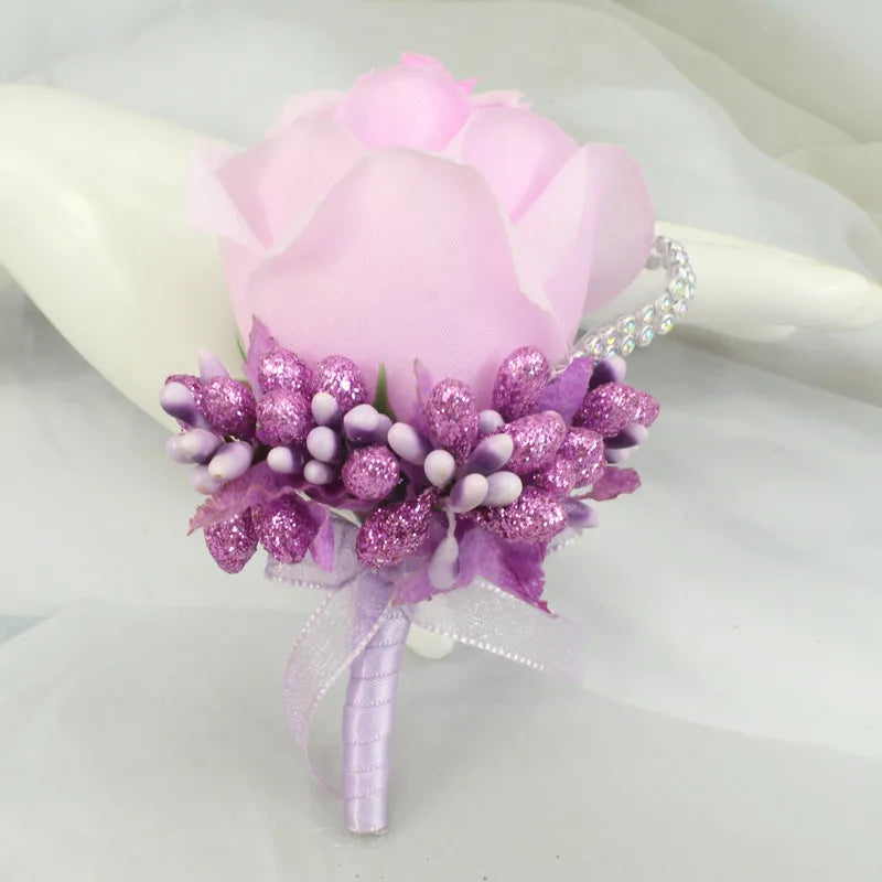 Silk Wedding Corsage & Boutonniere