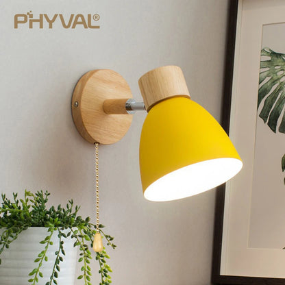 Nordic Wooden Wall Lamp Sconce