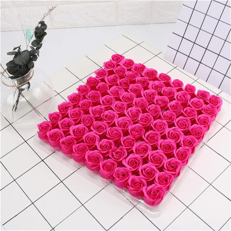 Decorative Rose Heads Pack of 81 Pieces