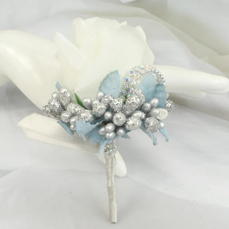 Silk Wedding Corsage & Boutonniere