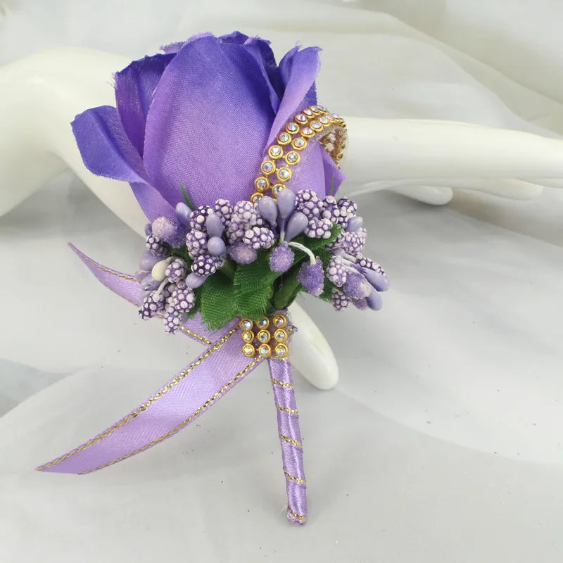 Silk Wedding Corsage & Boutonniere