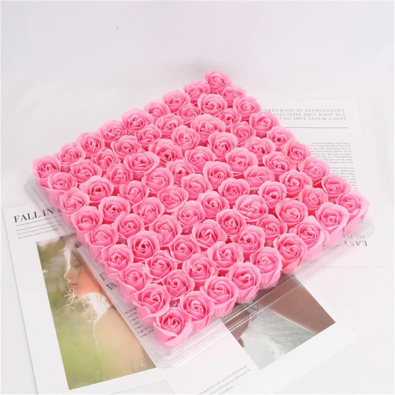 Decorative Rose Heads Pack of 81 Pieces