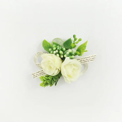 Men's Wedding Rose Corsage Brooch