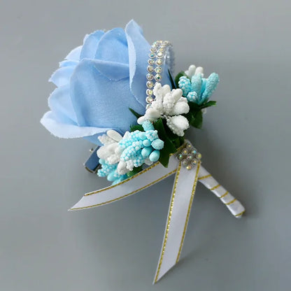 Silk Wedding Corsage & Boutonniere