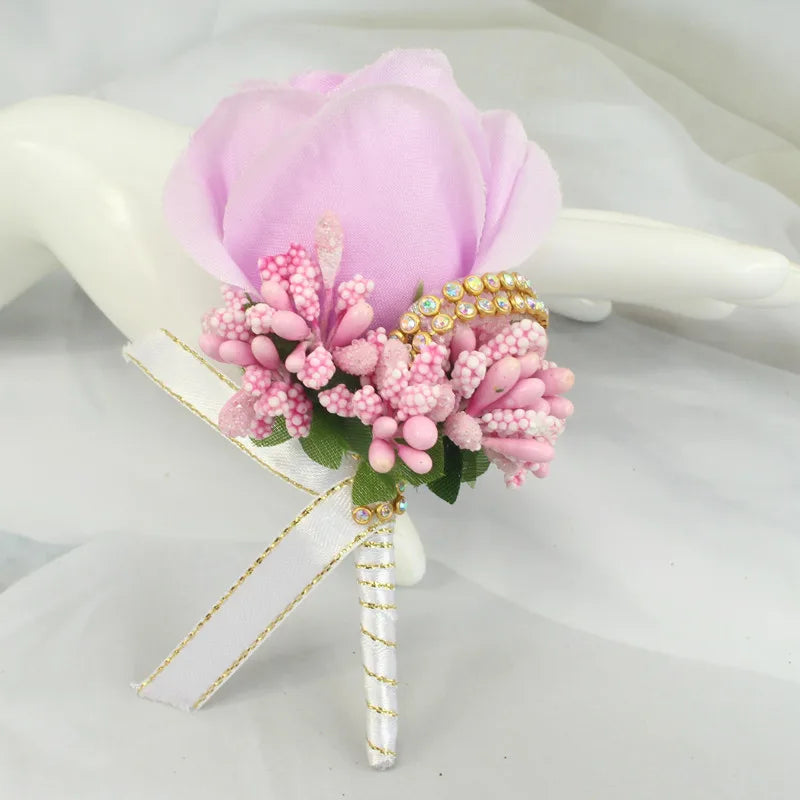 Silk Wedding Corsage & Boutonniere