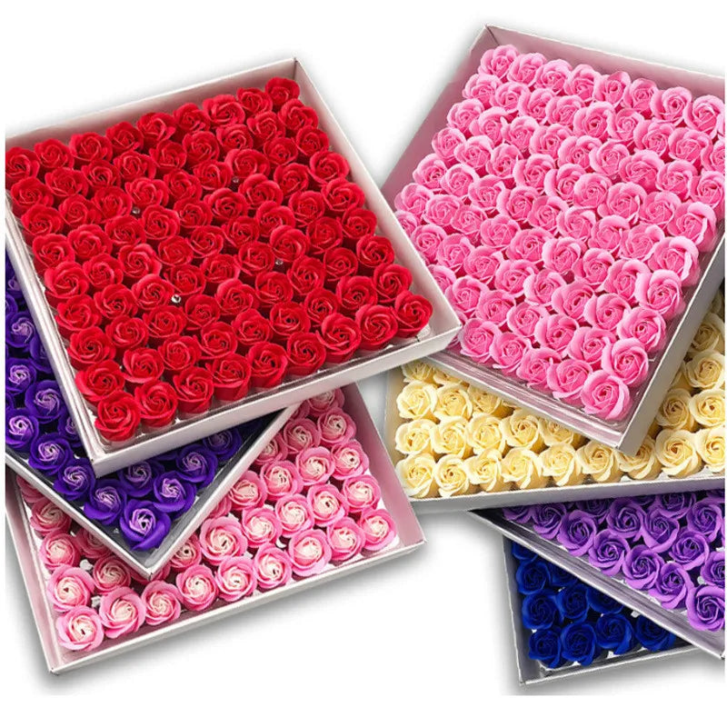 Decorative Rose Heads Pack of 81 Pieces