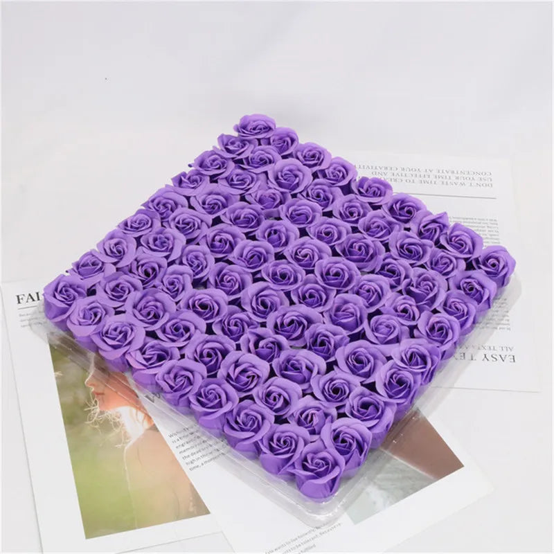 Decorative Rose Heads Pack of 81 Pieces