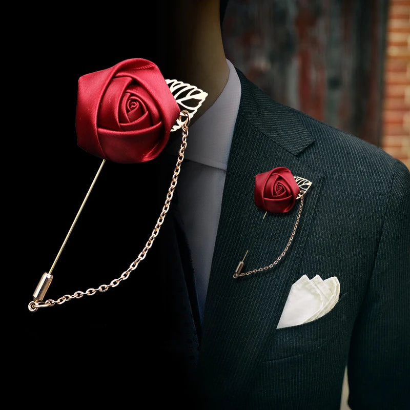 Lovegrace Red Rose Lapel Pin