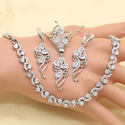 925 Silver Green Zirconia Jewelry Set