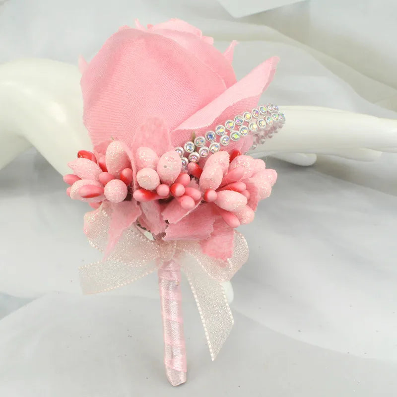 Silk Wedding Corsage & Boutonniere