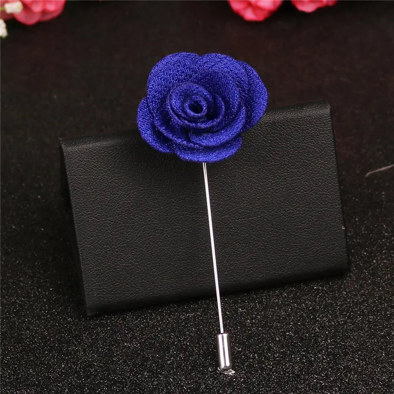 Silk Wedding Boutonniere Groom Pin