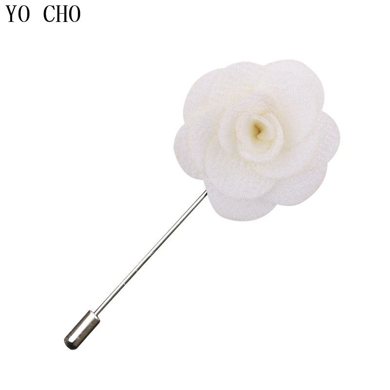 Silk Wedding Boutonniere Groom Pin