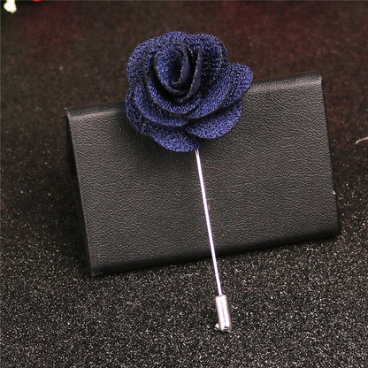 Silk Wedding Boutonniere Groom Pin