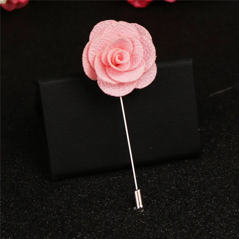 Silk Wedding Boutonniere Groom Pin