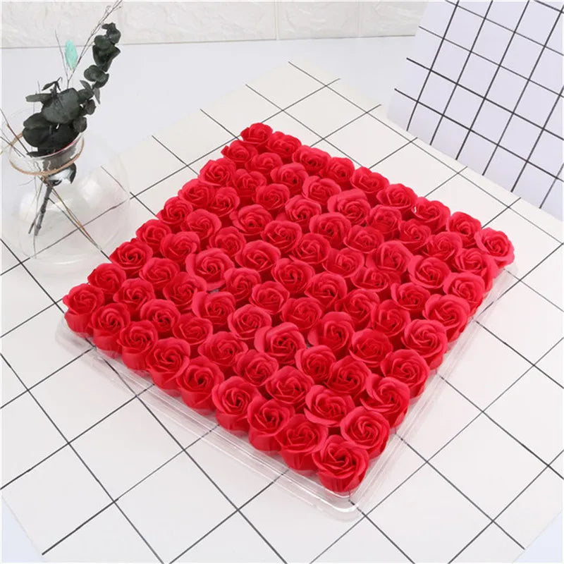 Decorative Rose Heads Pack of 81 Pieces