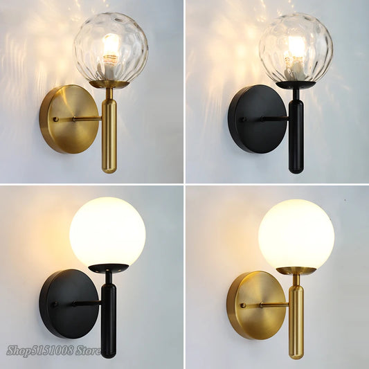 Nordic Glass Ball LED Wall Lamp