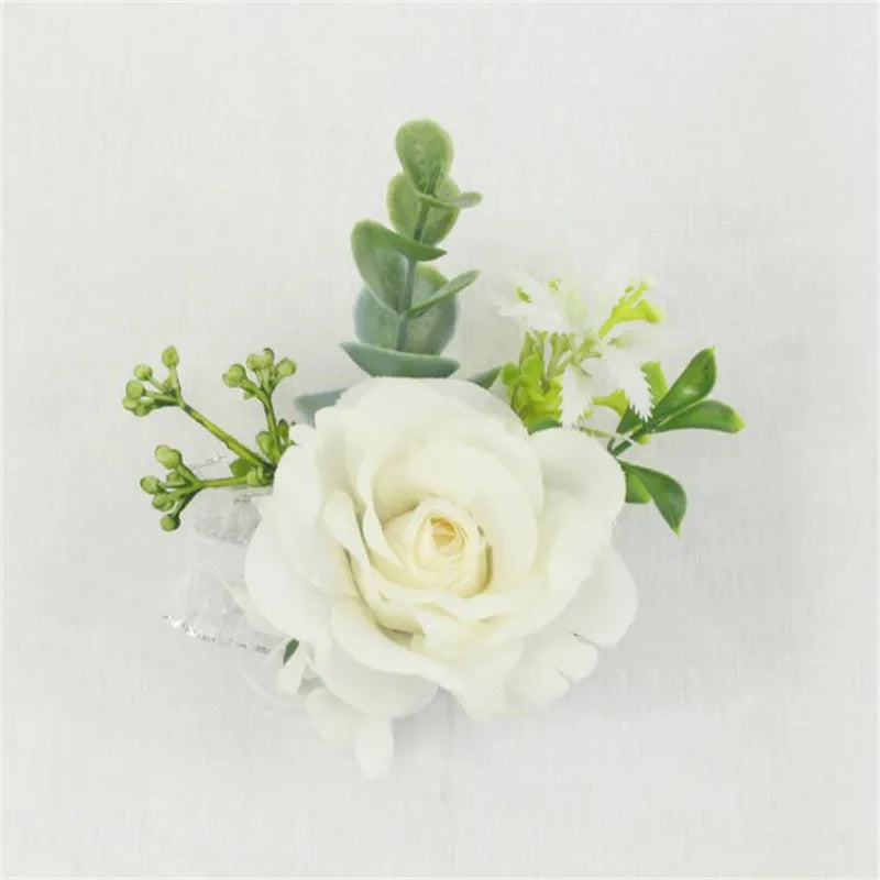 Men's Wedding Rose Corsage Brooch