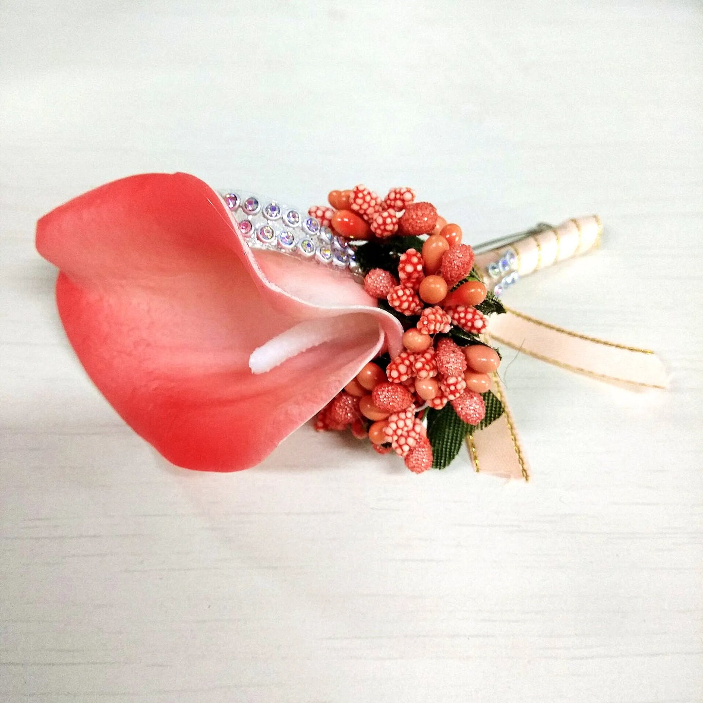 Calla Flower Wedding Corsage Pin