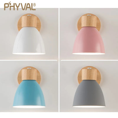 Nordic Wooden Wall Lamp Sconce