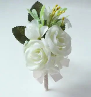 Men's Wedding Rose Corsage Brooch