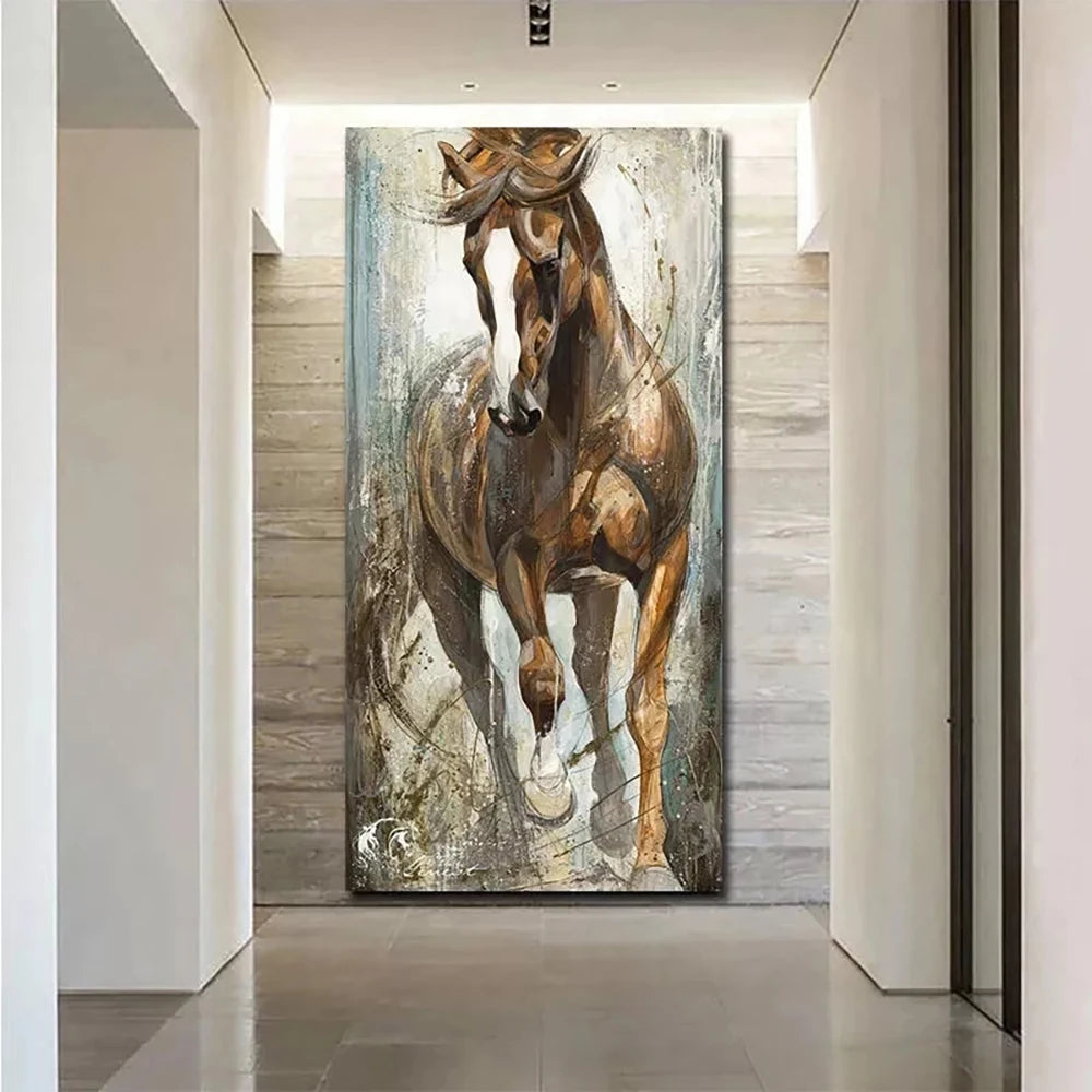 Abstract Horse Canvas Wall Art