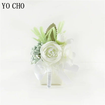 Men's Wedding Rose Corsage Brooch