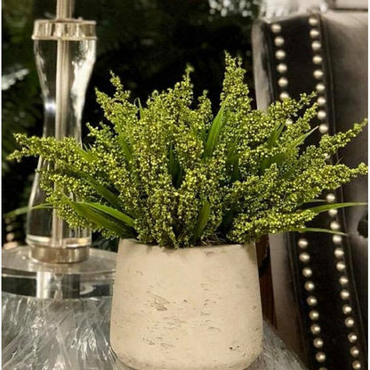 Green Heather Flowers Vase